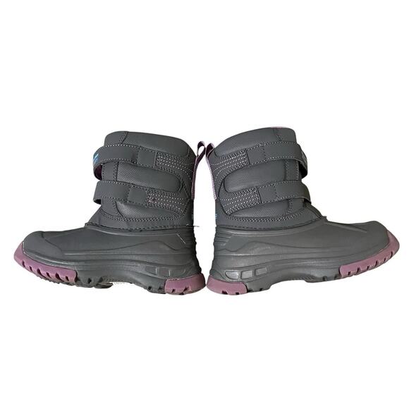 Skechers | Snow Slopes Rainier Insulated Boot Girls Waterproof Gray/Lavender 10 - Picture 4 of 9